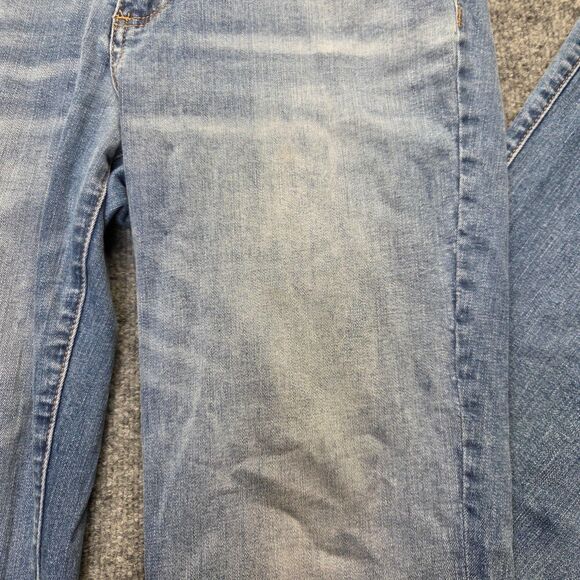 KUT from the Kloth Jeans Womens 10 Light Wash Blue Nicole Bootcut Denim Distress - Picture 15 of 16